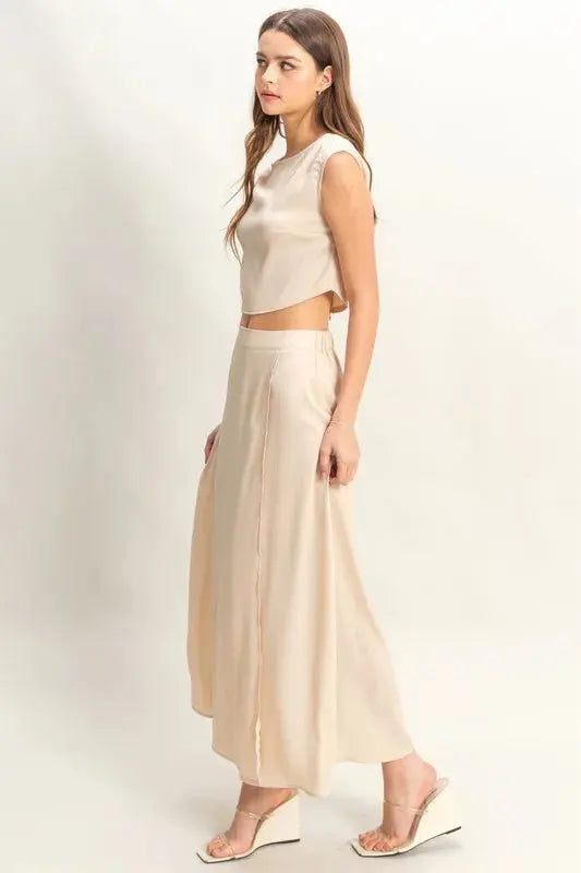 HYFVE Sleeveless Top and Maxi Skirt Set - Street’s Boutique