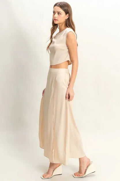 HYFVE Sleeveless Top and Maxi Skirt Set - Street’s Boutique