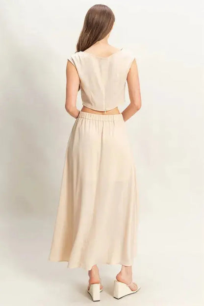 HYFVE Sleeveless Top and Maxi Skirt Set - Street’s Boutique
