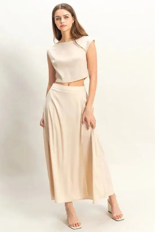 HYFVE Sleeveless Top and Maxi Skirt Set - Street’s Boutique