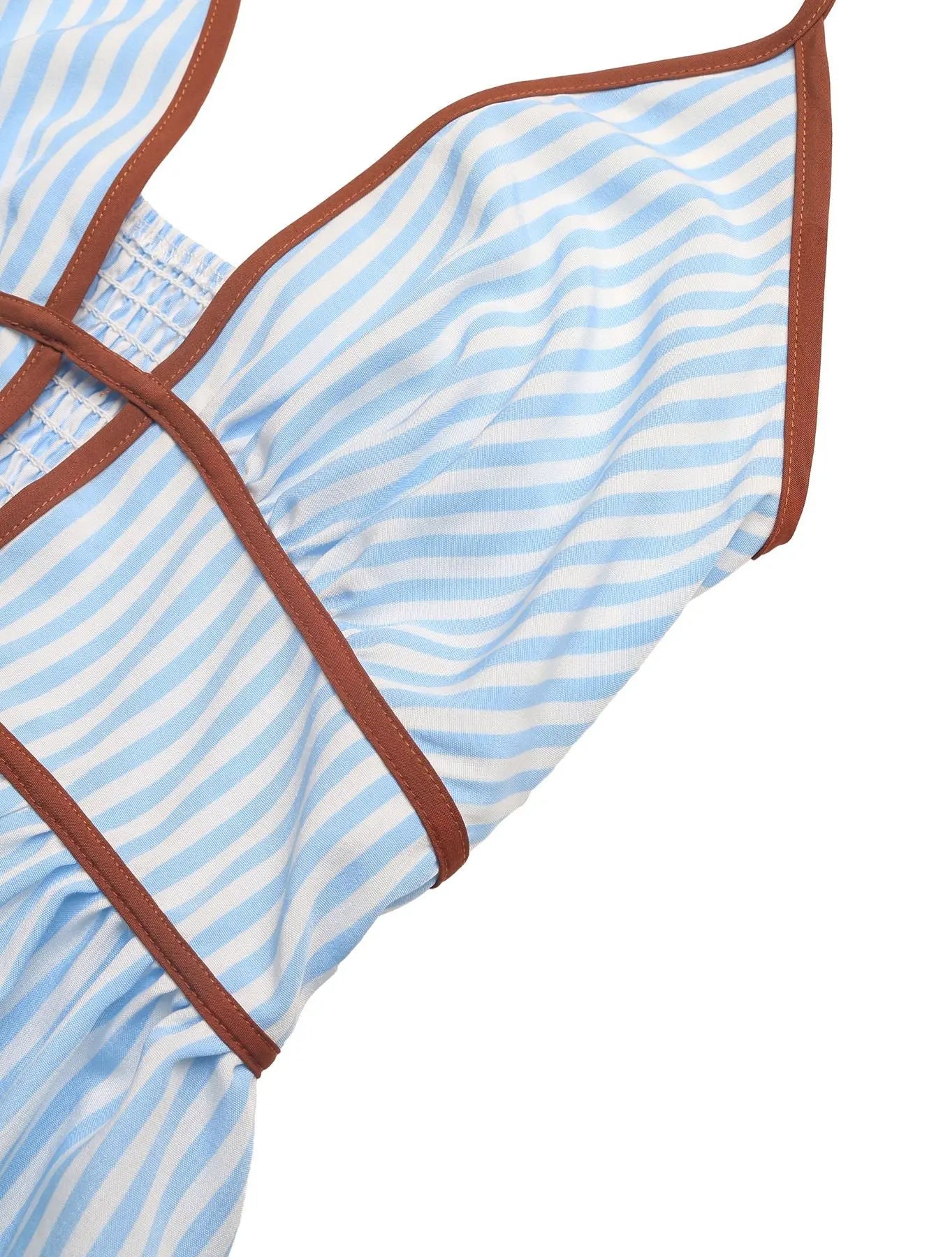 Striped Halter Neck Maxi Dress - Street’s Boutique